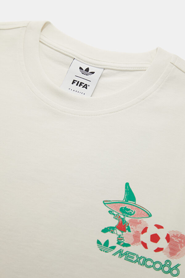 Relax Fit White Crew Neck Printed Men's T-Shirt 6