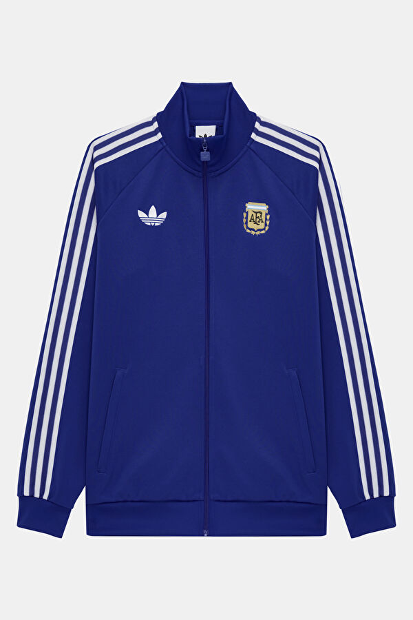 Relax Fit Blue Zippered Men's Jacket