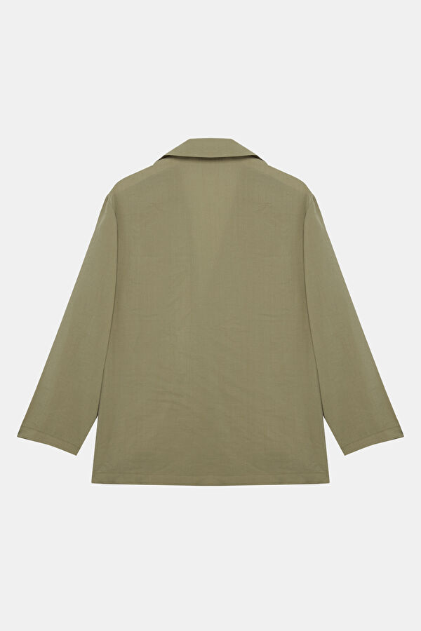 Green Buttoned Lyocell Women's Jacket 2