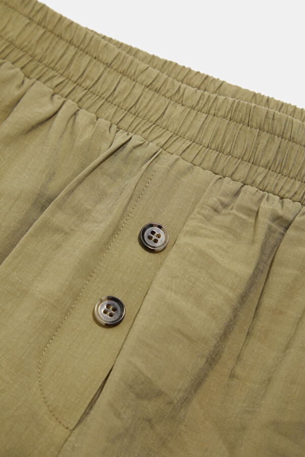 Yeşil Wide Leg Kadın Pantolon 3