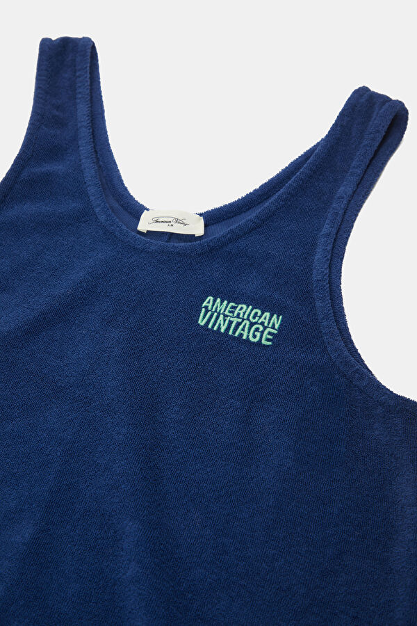 Navy Sleeveless Women's Blouse 3