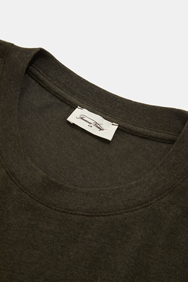 Haki Bisiklet Yaka Kadın T-Shirt 3
