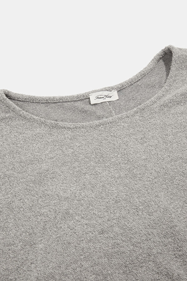 Dark Grey Boat Neck Women's Sweatshirt 3