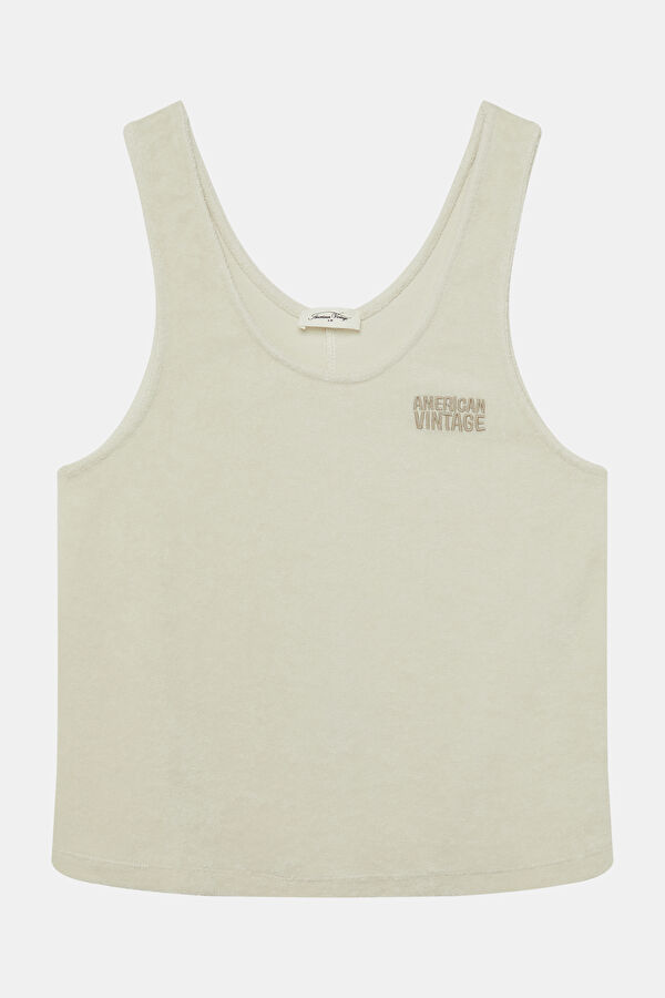 Beige Sleeveless Women's Blouse