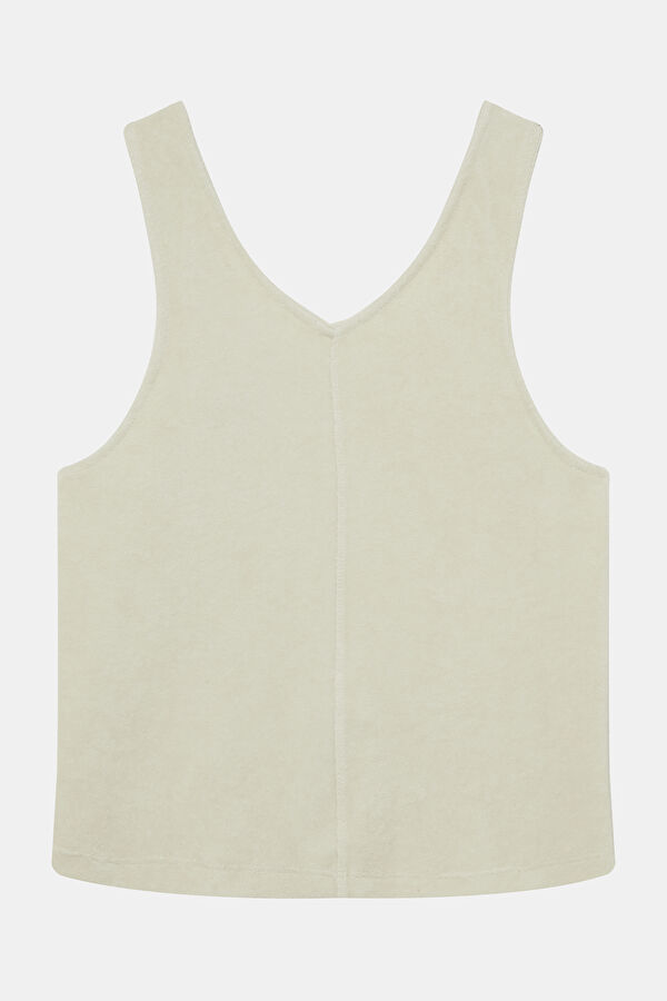 Beige Sleeveless Women's Blouse 2