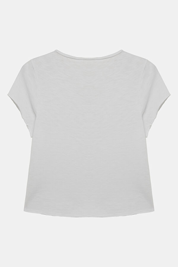 White V-Neck Women's T-Shirt 2