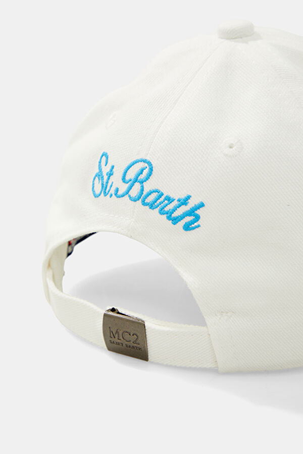 White Patterned Hat 3