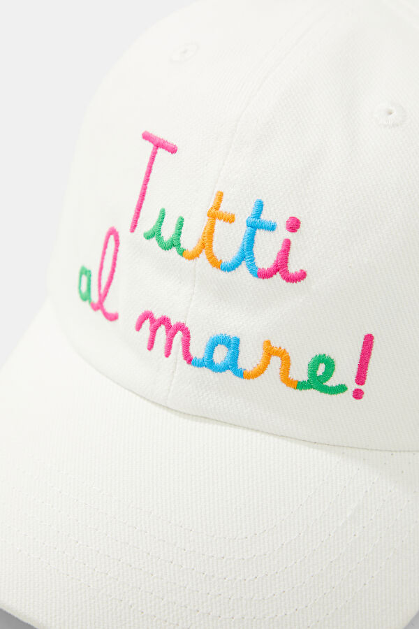 White Patterned Hat 4