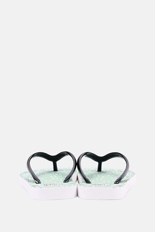 Green Patterned Kids Slippers 3