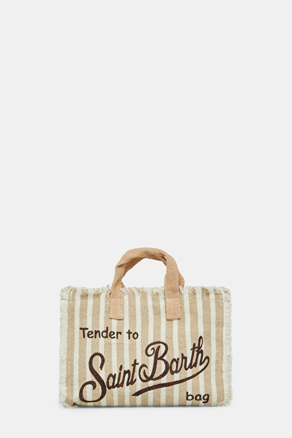 Phone Bag Linen Beige Patterned Bag