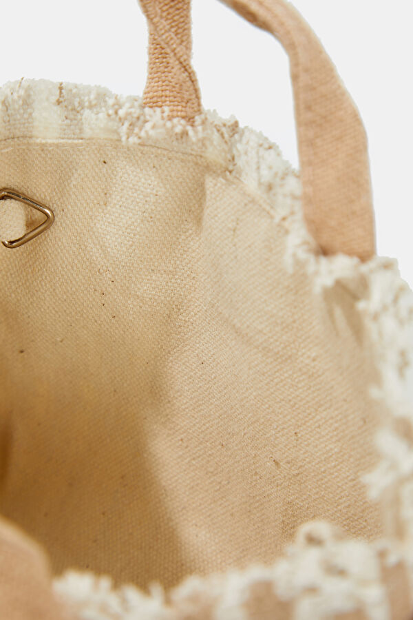Phone Bag Linen Beige Patterned Bag 6