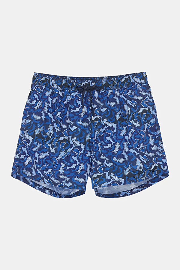 Multicolored Patterned Men's Swimsuit