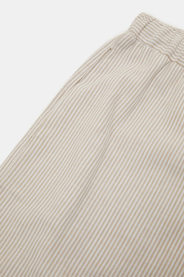 Bej Wide Leg Kadın Pantolon 4