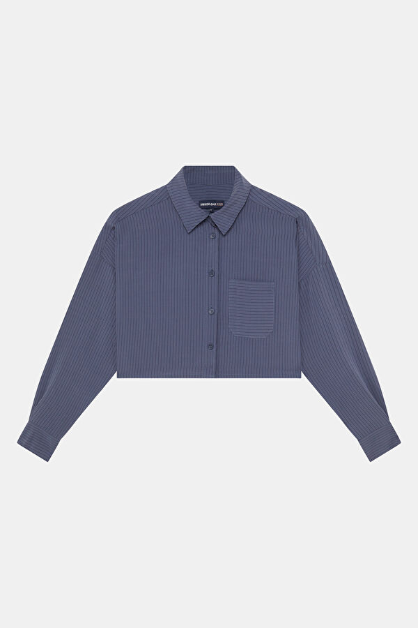 Anthracite Striped Women's Shirt 4
