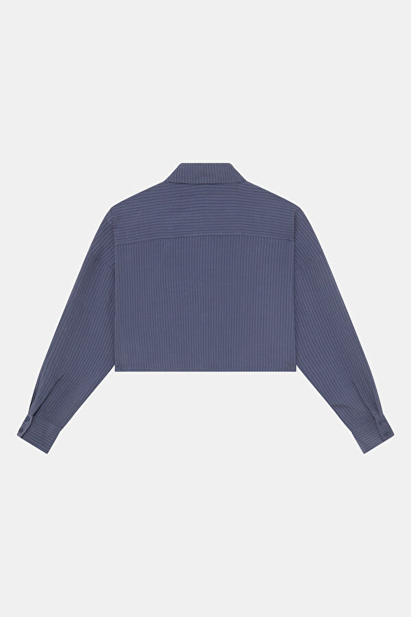Anthracite Striped Women's Shirt 5