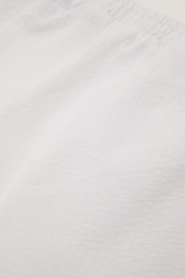 White Striped Women's Shorts 4