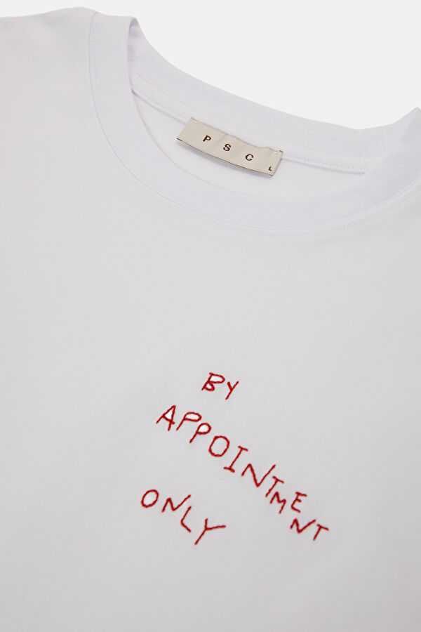 White Embroidered Men's T-Shirt 3