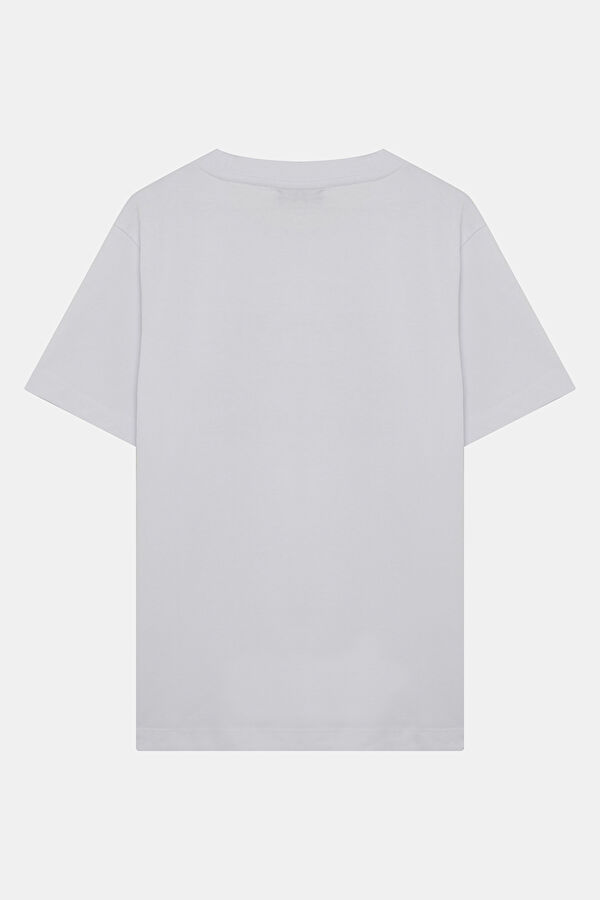 Beyaz Baskılı Kadın T-Shirt 2