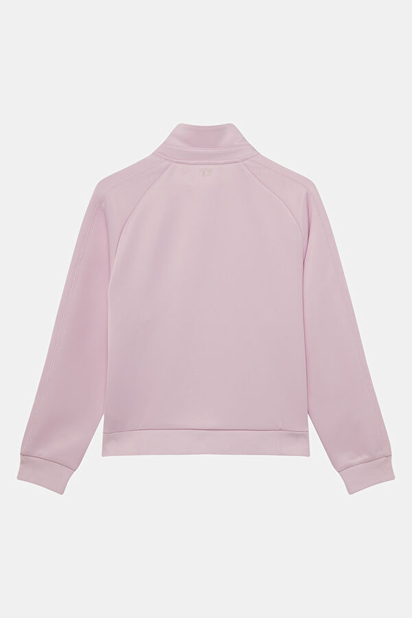T7 Pembe Dik Yaka Kadın Sweatshirt 2