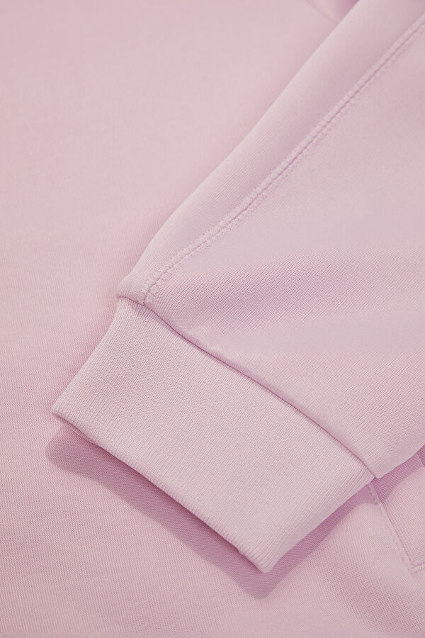 T7 Pembe Dik Yaka Kadın Sweatshirt 5