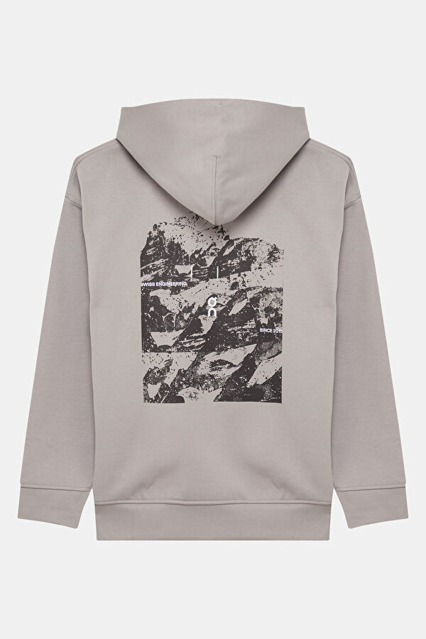 Bej Relax Kalıp Kapuşonlu Erkek Sweatshirt 2