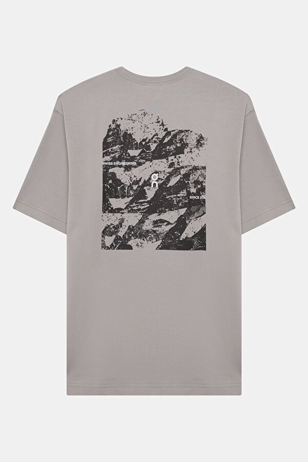 Club Collective-T Geo Relax Fit Grey Crew Neck Men's T-Shirt 2
