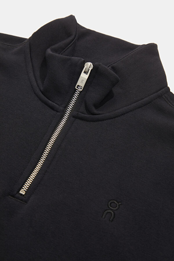 Black Relax Fit Stand-Up Collar Men's Sweatshirt 3