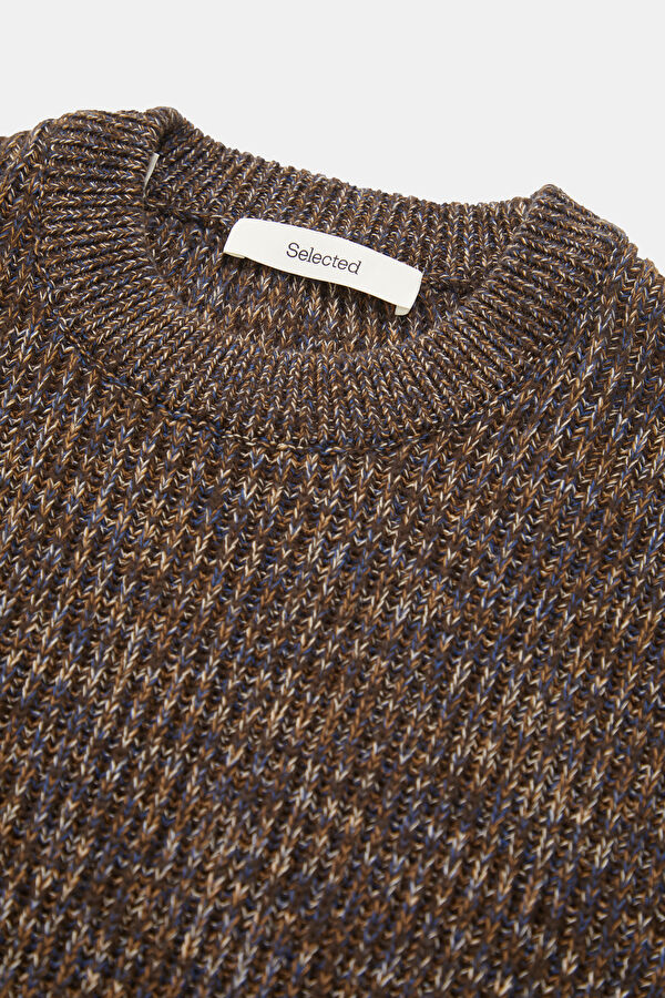 Brown Knit Men's Sweater 3