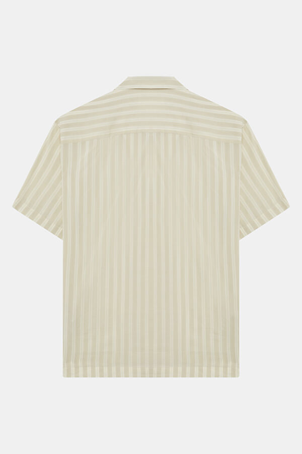 Relax Fit Ecru Resort Collar Men's Shirt 2