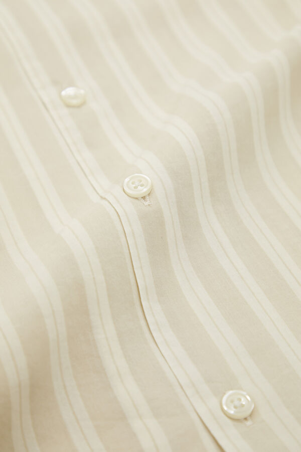 Relax Fit Ecru Resort Collar Men's Shirt 4