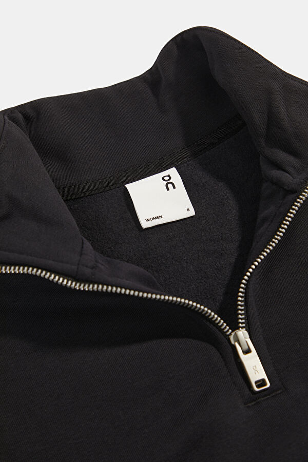 Siyah Dik Yaka Kadın Sweatshirt 3