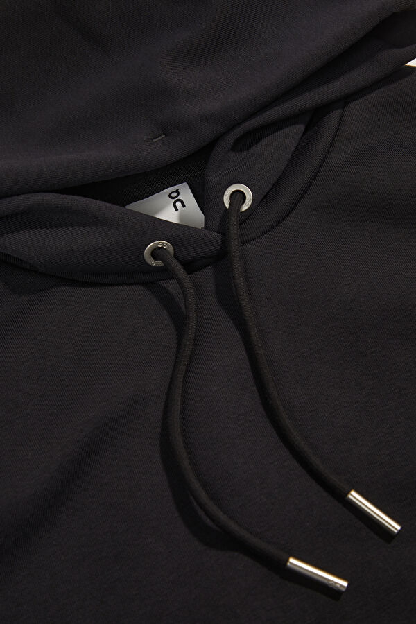 Siyah Kapuşonlu Kadın Sweatshirt 3