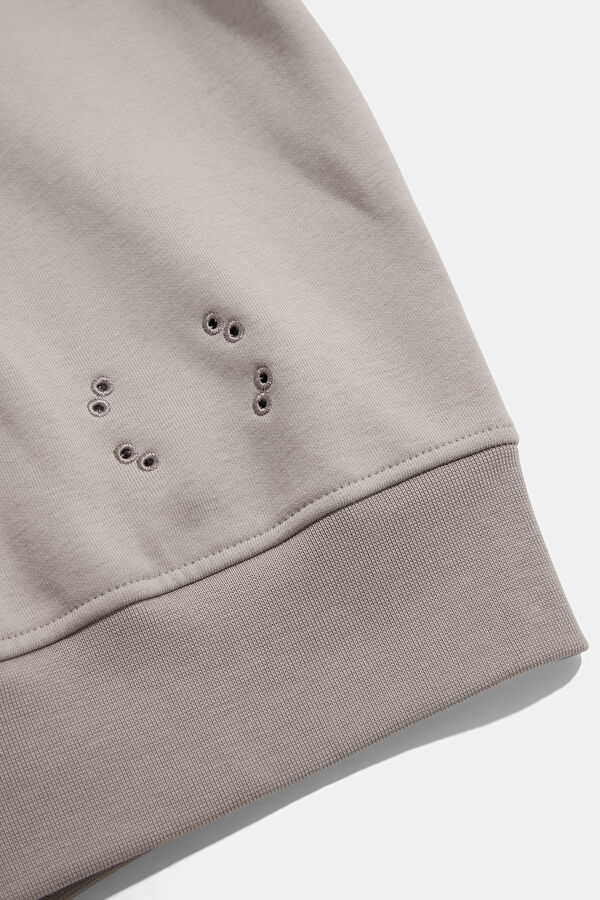 Bej Kapuşonlu Kadın Sweatshirt 5