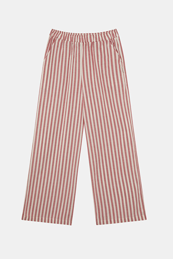 Kırmızı Wide Leg Kadın Pantolon