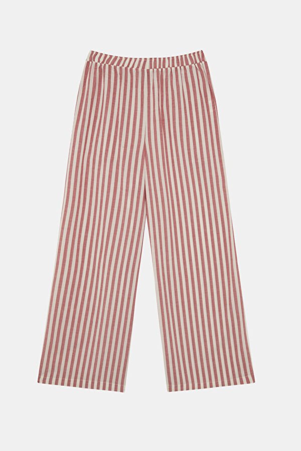 Kırmızı Wide Leg Kadın Pantolon 2
