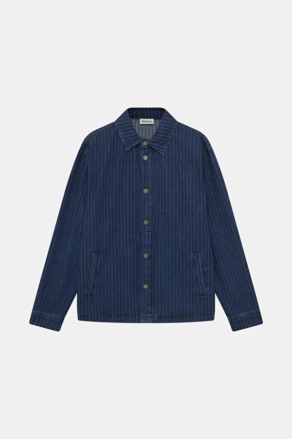 Indigo Snap Button Men's Jacket