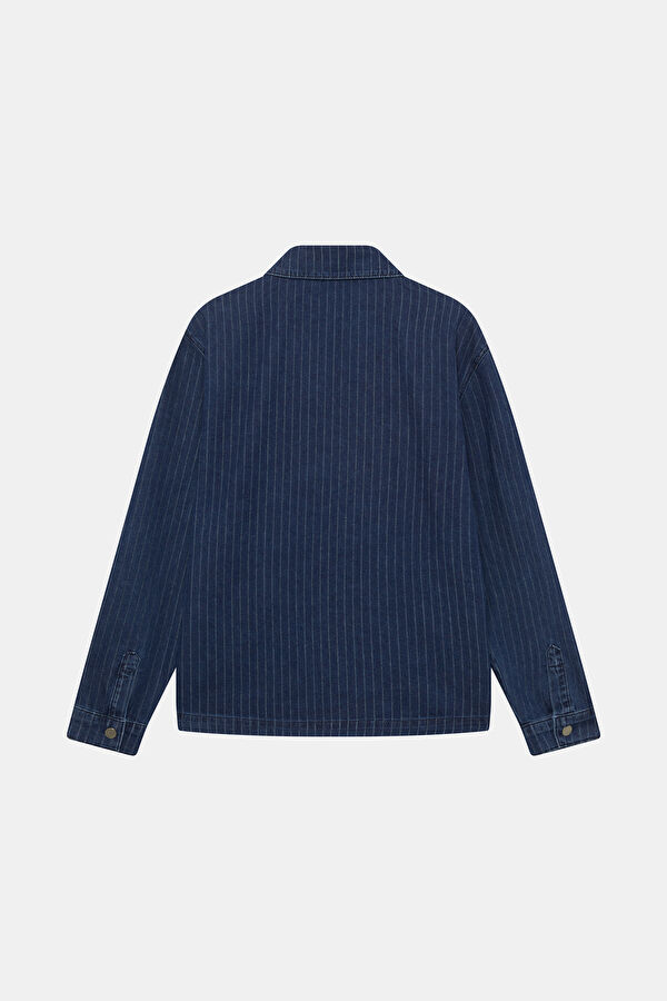 Indigo Snap Button Men's Jacket 2