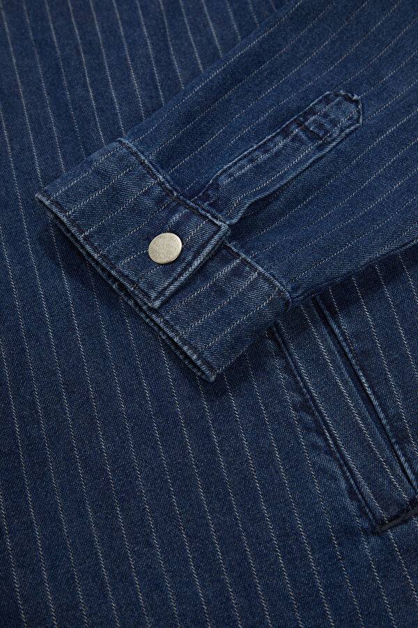 Indigo Snap Button Men's Jacket 4