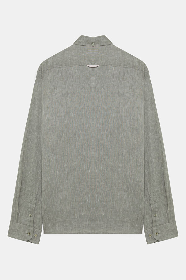 Green Regular Men's Shirt 2