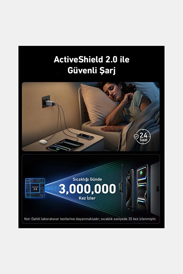 Prime 100W 3 Ports GaN Şarj Cihazı 5