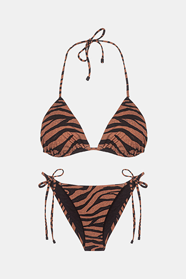 Kahve Desenli Kadın Bikini 4