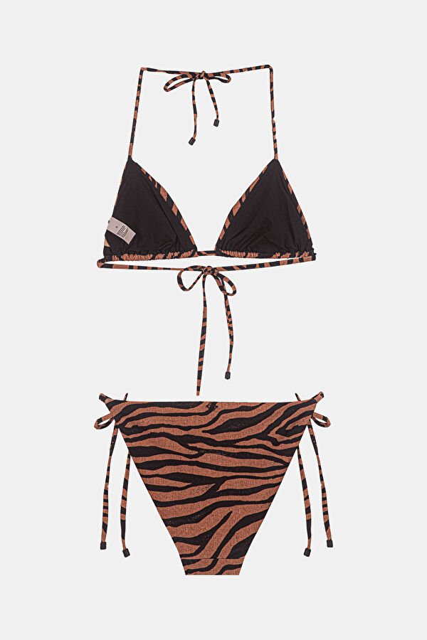 Kahve Desenli Kadın Bikini 5