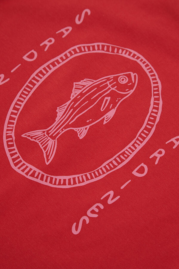Red Crew Neck Printed Children's T-Shirt 4