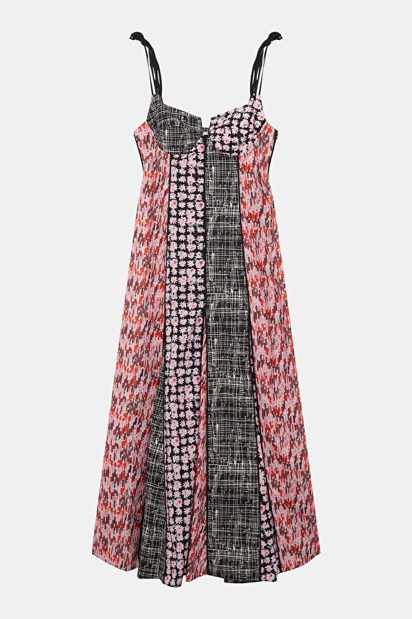 Colorful Patterned Maxi Women's Dress