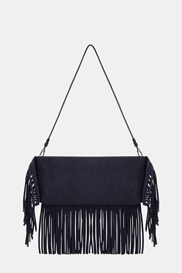 Hera Navy Suede Bag 3