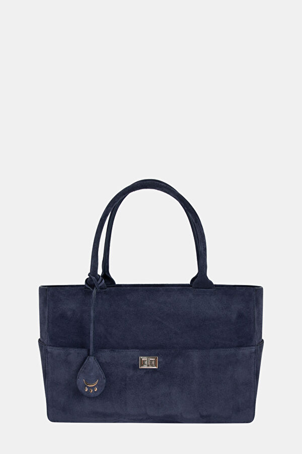 Diana Navy Suede Bag