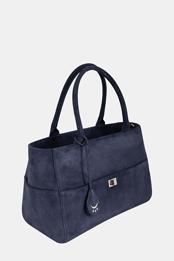 Diana Navy Suede Bag 2