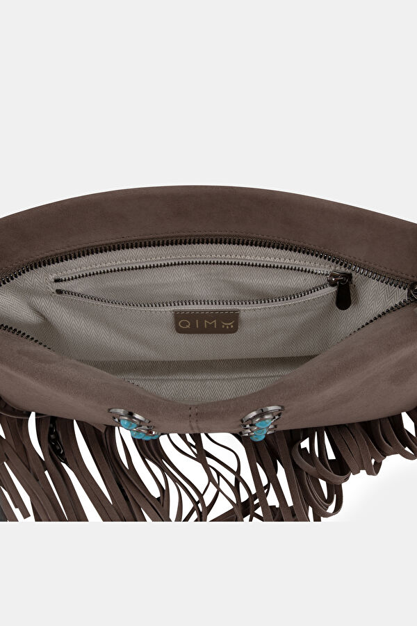 Hera Beige Suede Bag 4