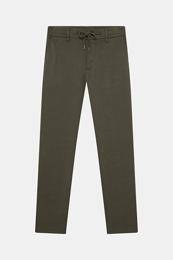 Relax Fit Khaki Straight Leg Modal Men's Pants