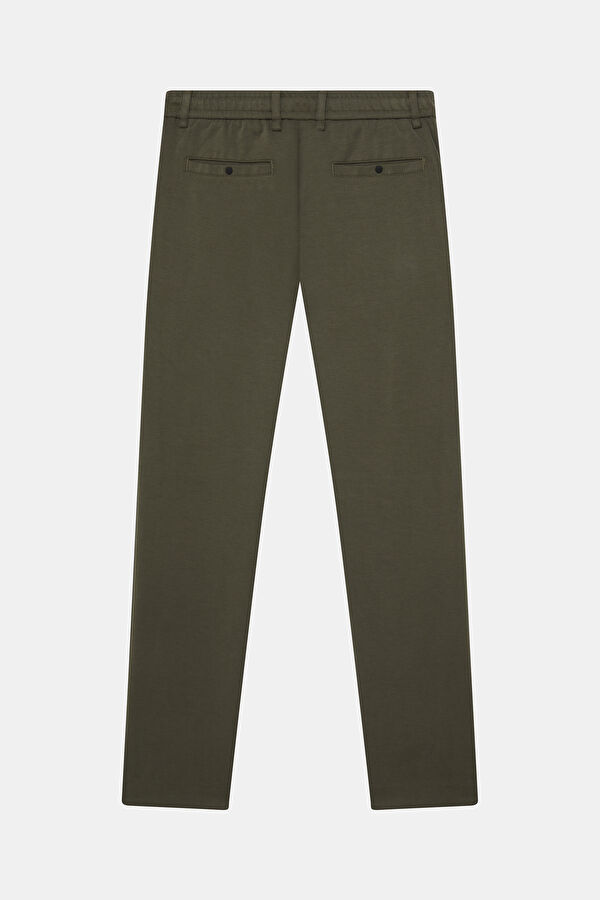 Relax Fit Khaki Straight Leg Modal Men's Pants 2